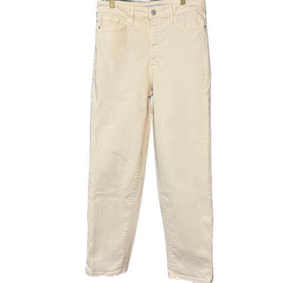 Athleta Women's Sculptek High Rise Cream Denim Jean Pants Size 8 - Picture 1 of 10